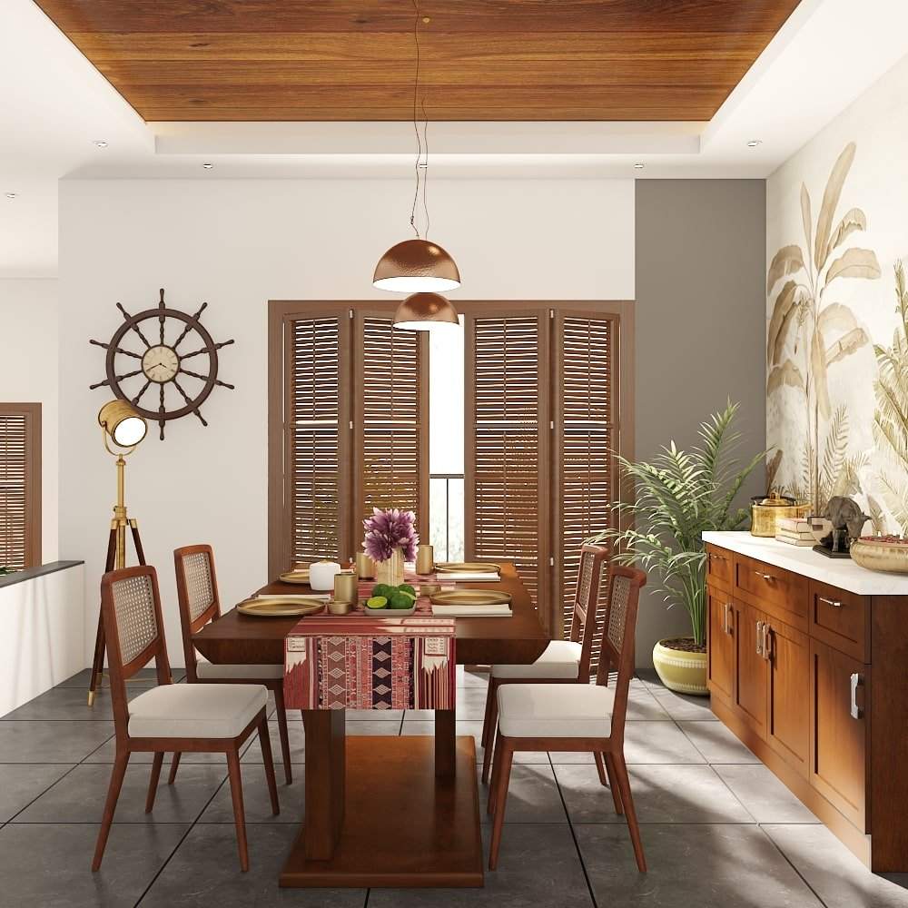 Apartments interior designers in Chennai designed a space saving crockery unit