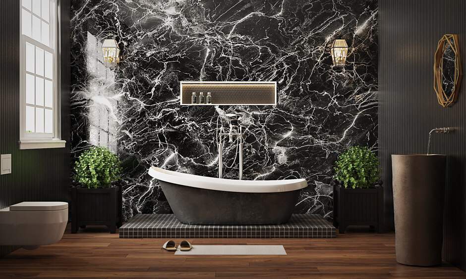 Black tile bathroom design ideas for your home