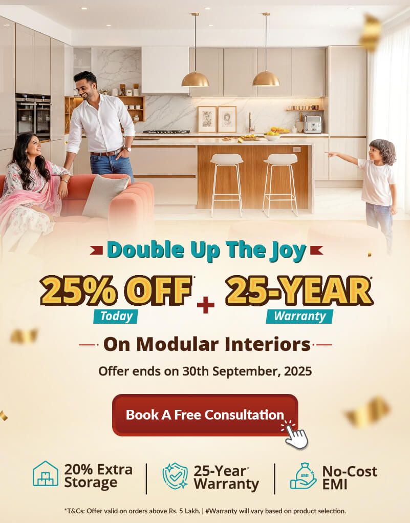 DesignCafe Offer: Flat 25% OFF on Home Interiors