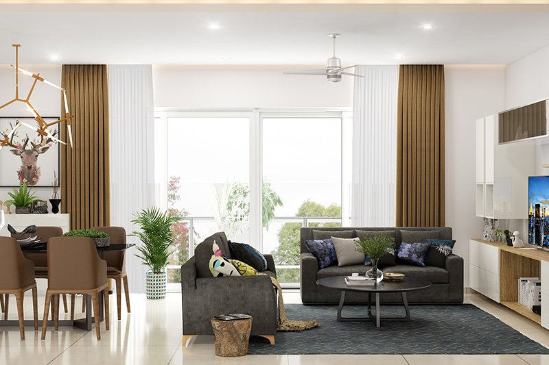 Dining table in living room combo that you will love spending time in