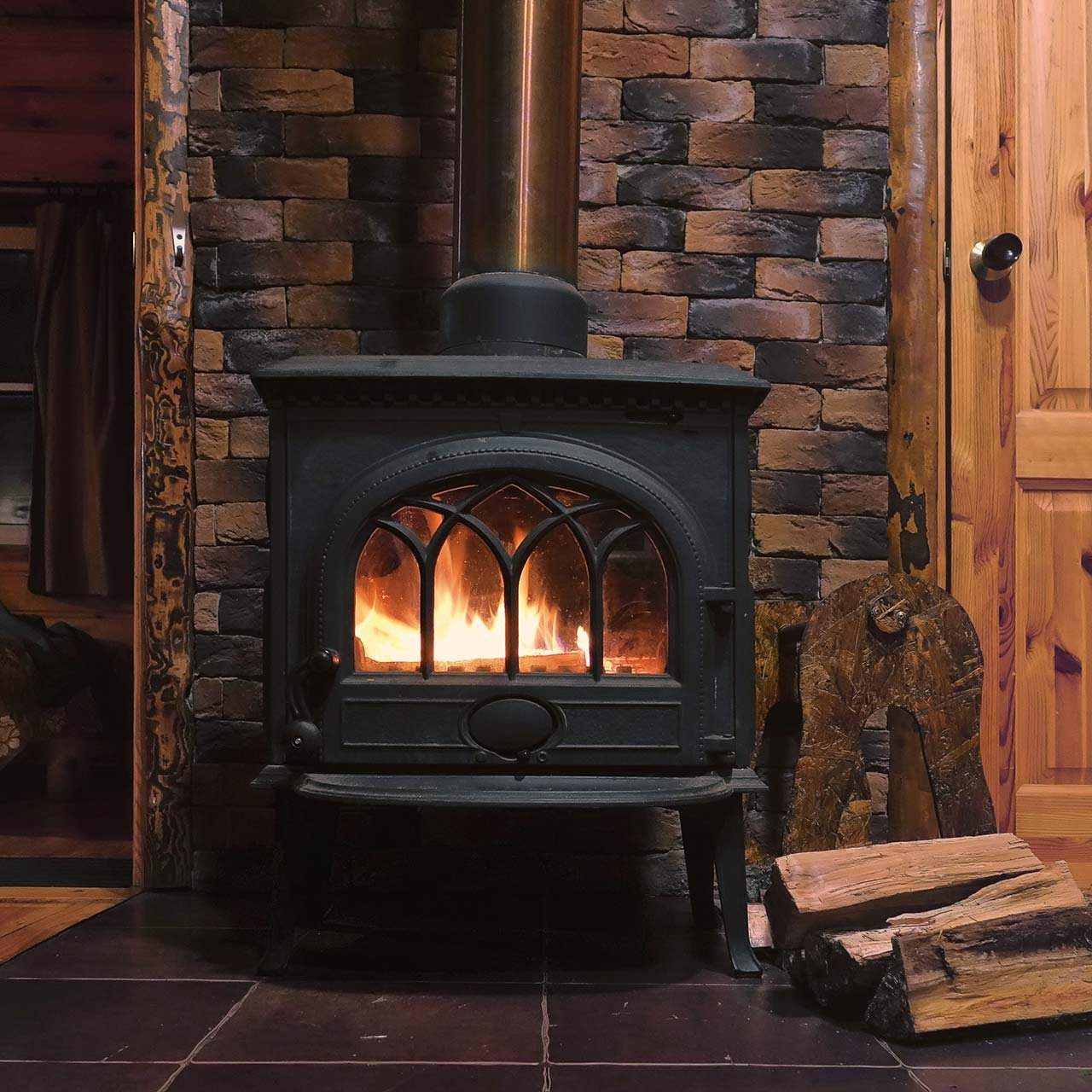 fire place for rustic bedroom