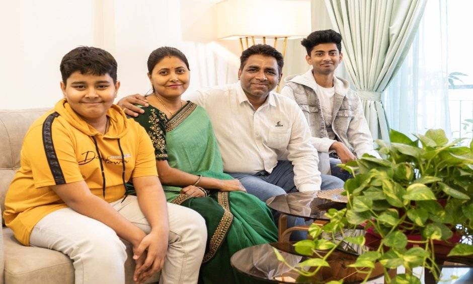 Interior designed by famous interior designers in mumbai for Ritesh with is his wife and two kids