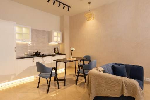 1 BHK model flat on display at interior design studio in pune experience centre