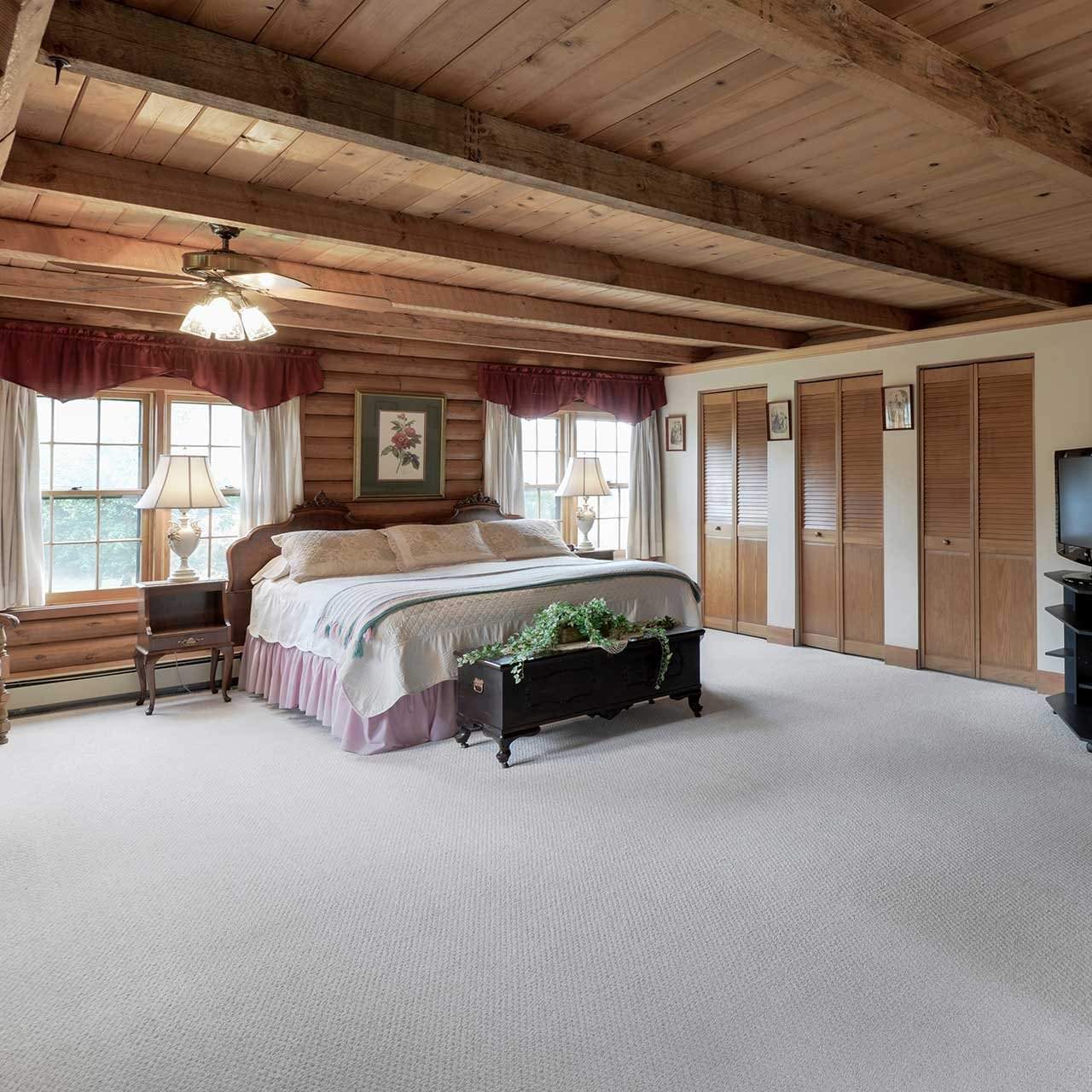 Country style bedroom design with real wood in your budget style