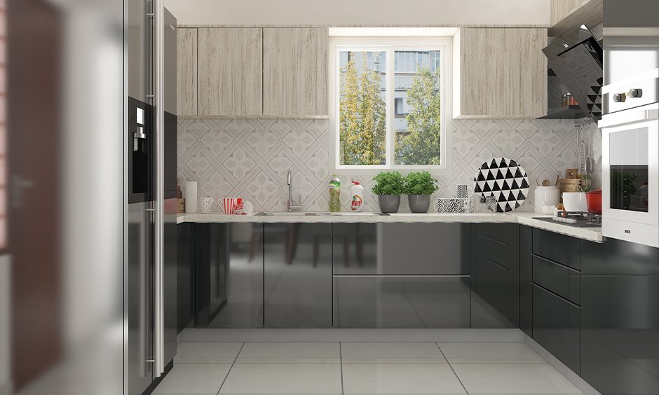  Smart kitchen with handleless cupboards and drawers looks cleaner and more streamlined