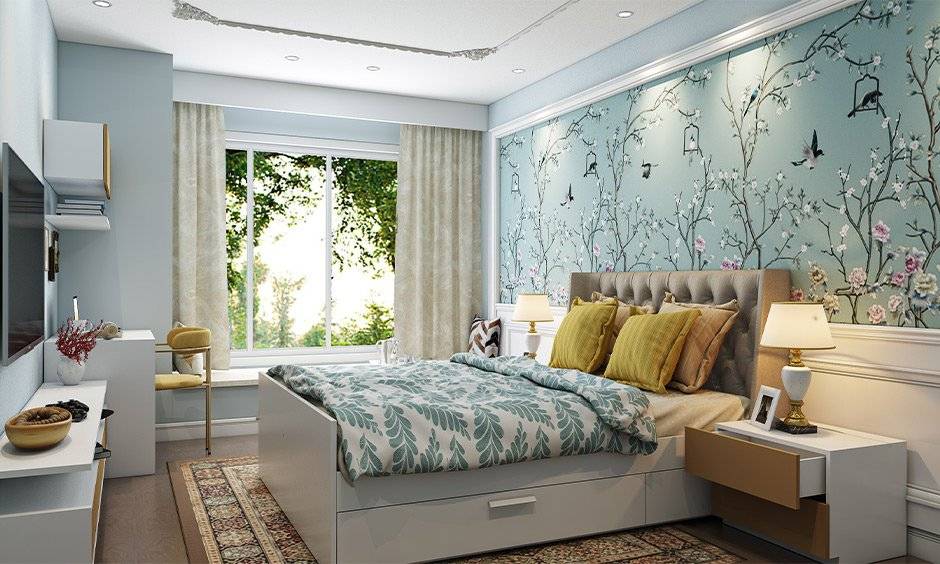 study table design in bedroom