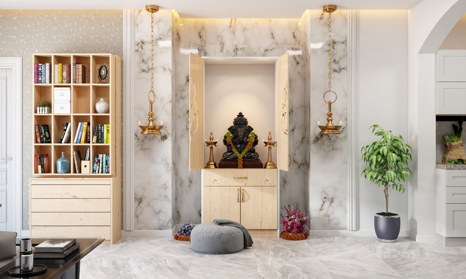 Trunk position of the idol of Lord Ganesha