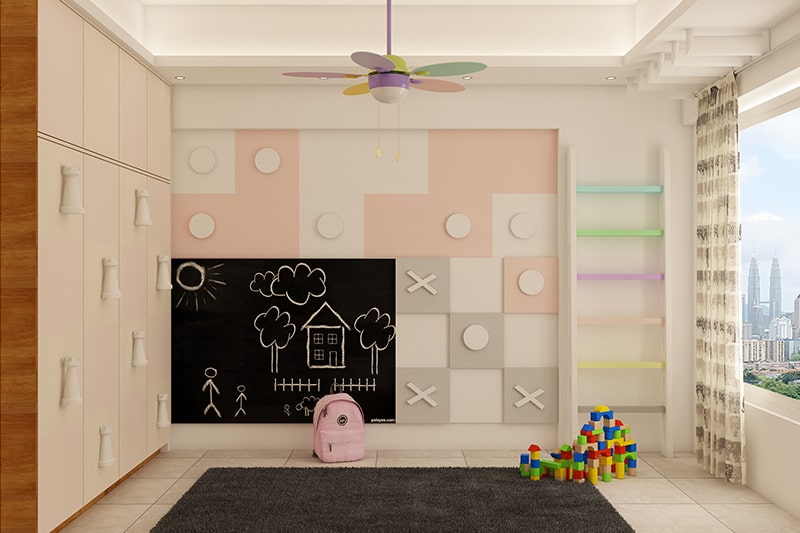 Wall decor teenage girl bedroom ideas with noughts and crosses themed wall decor